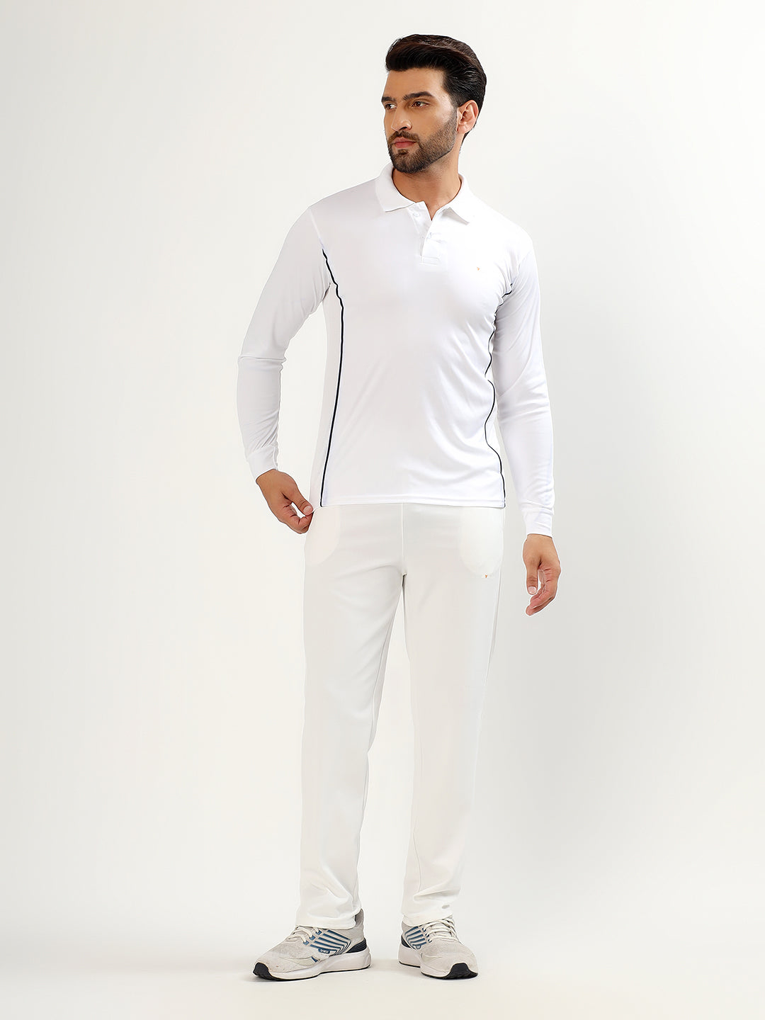BYXOR Women's Cricket Shirt White – Three quarter front view