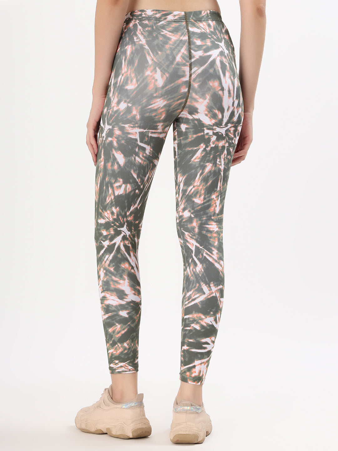 BYXOR Women's Tie Dye Leggings – Side angle view