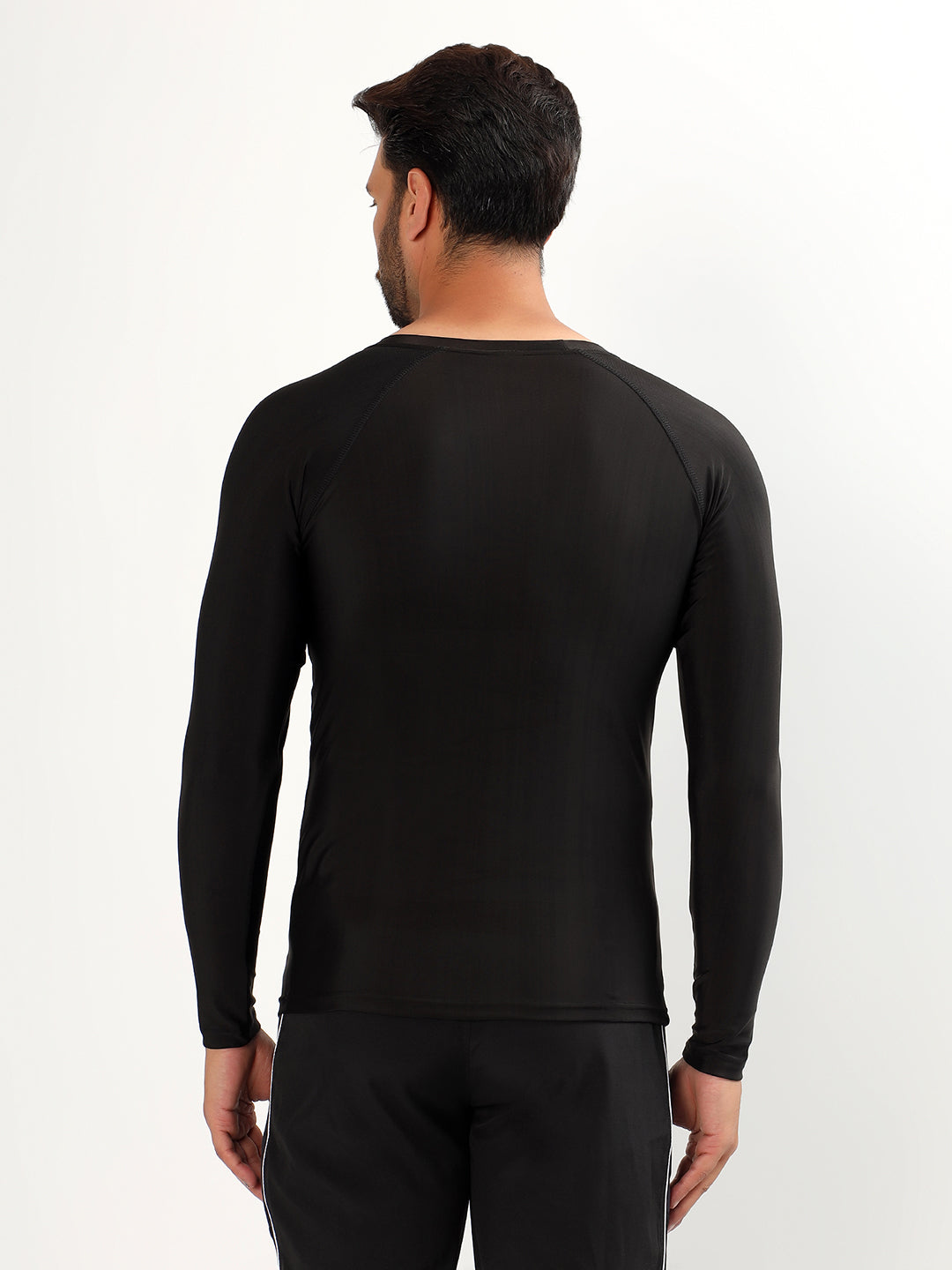 Men's Full Sleeve Compression T-Shirt – Front with racket