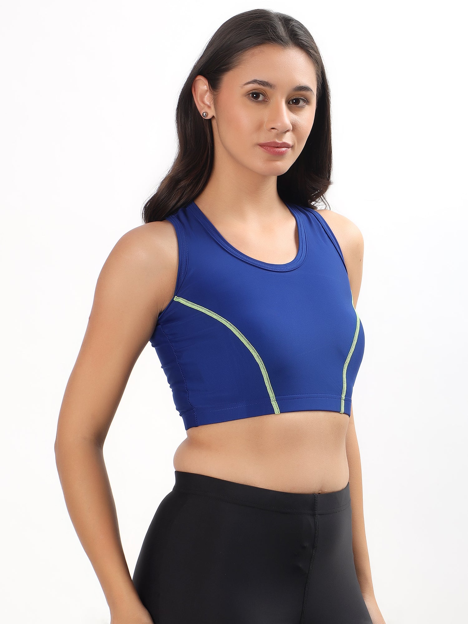 BYXOR Women's Sports Bra Black – Side angle