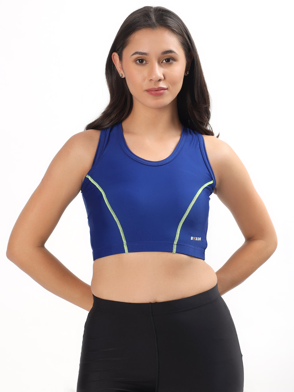 BYXOR Women's Sports Bra Black – Side profile