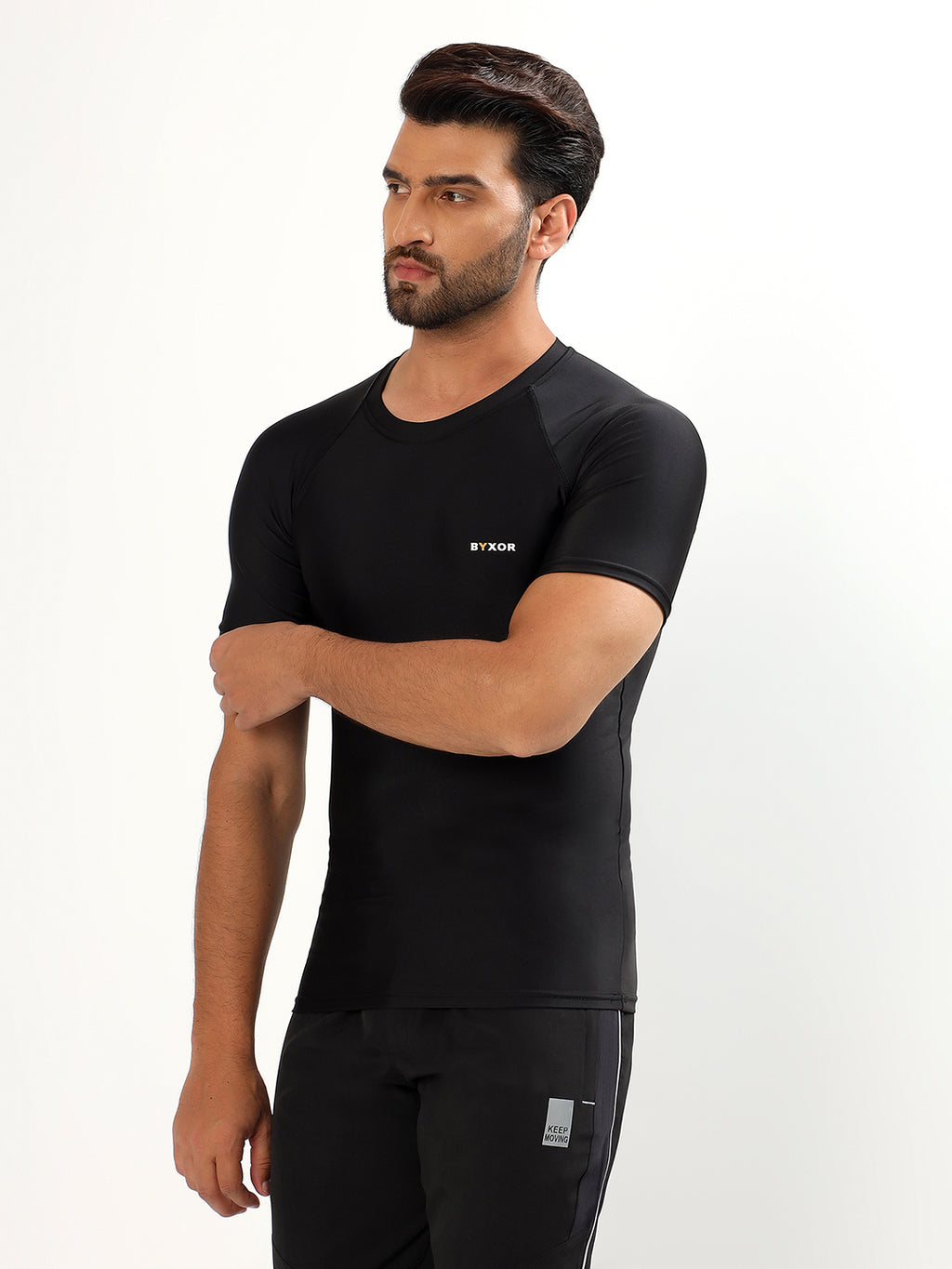 Men's Half Sleeve Compression T-Shirt – Arms crossed pose