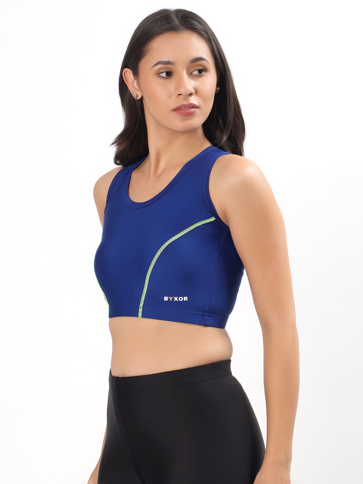 BYXOR Women's Sports Bra Black – Full body