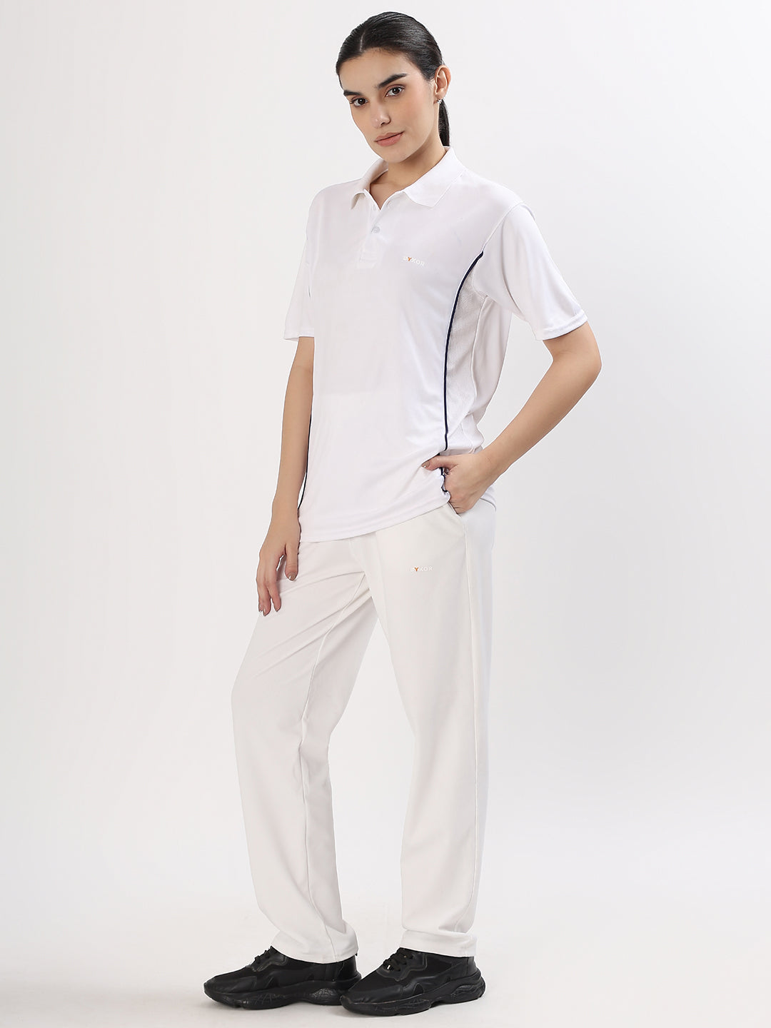BYXOR Cricket Outfit Set White – Full body front 2
