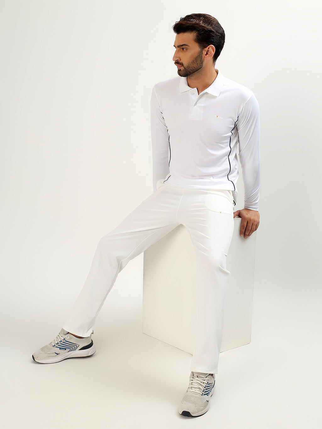 BYXOR Women's Cricket Shirt White – Front full body
