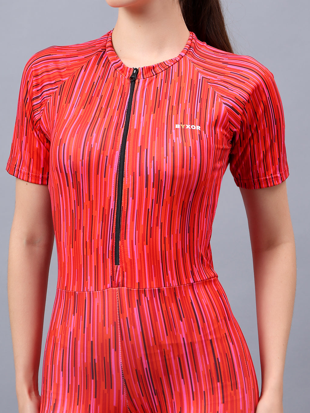 BYXOR Women's Skating Outfit Red – Front full body