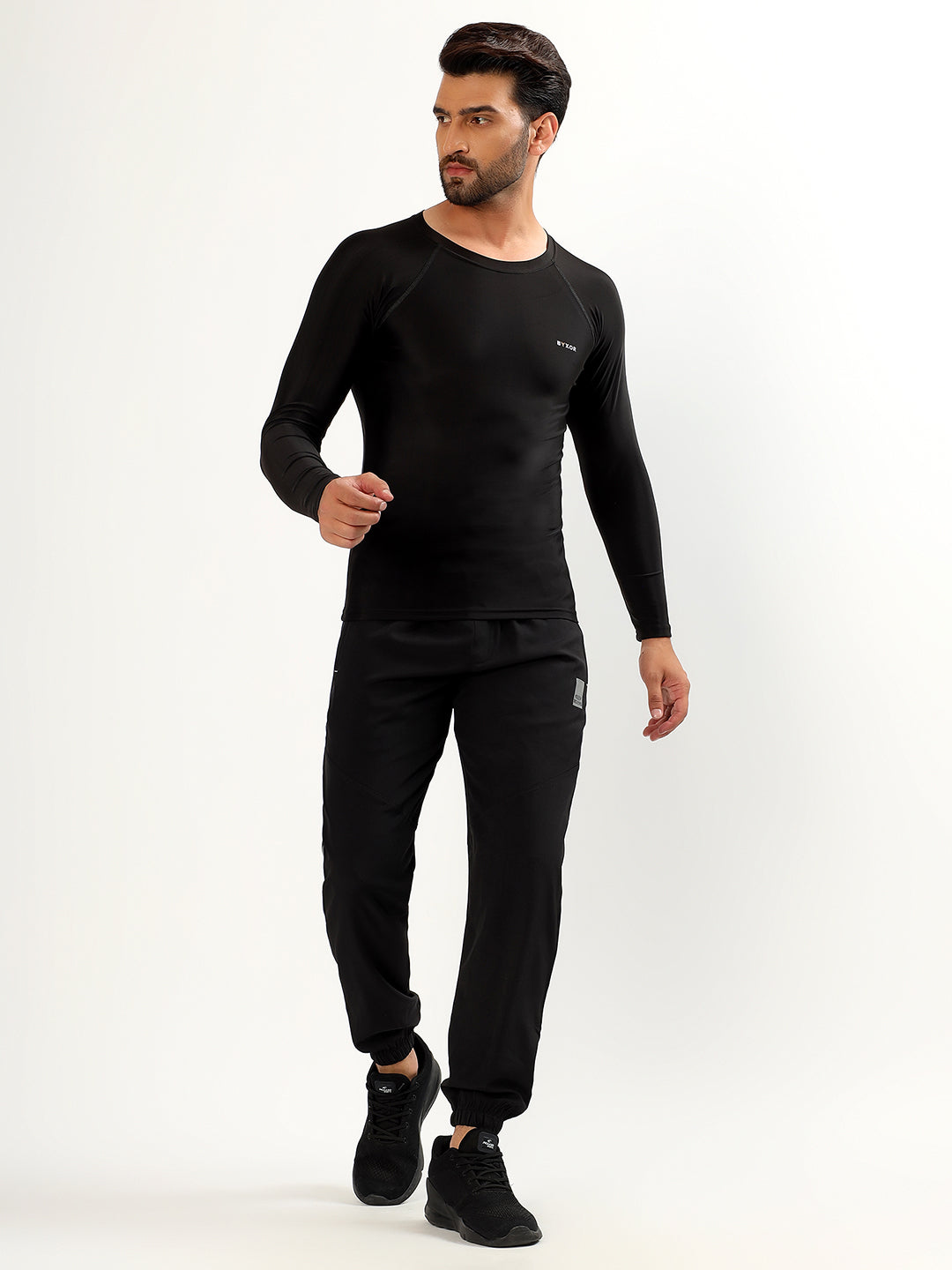 Men's Full Sleeve Compression T-Shirt – Action pose