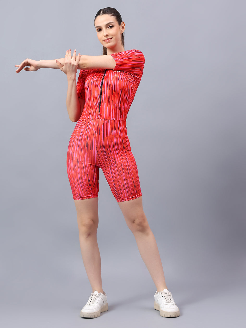 BYXOR Women's Skating Outfit Red – Side angle view