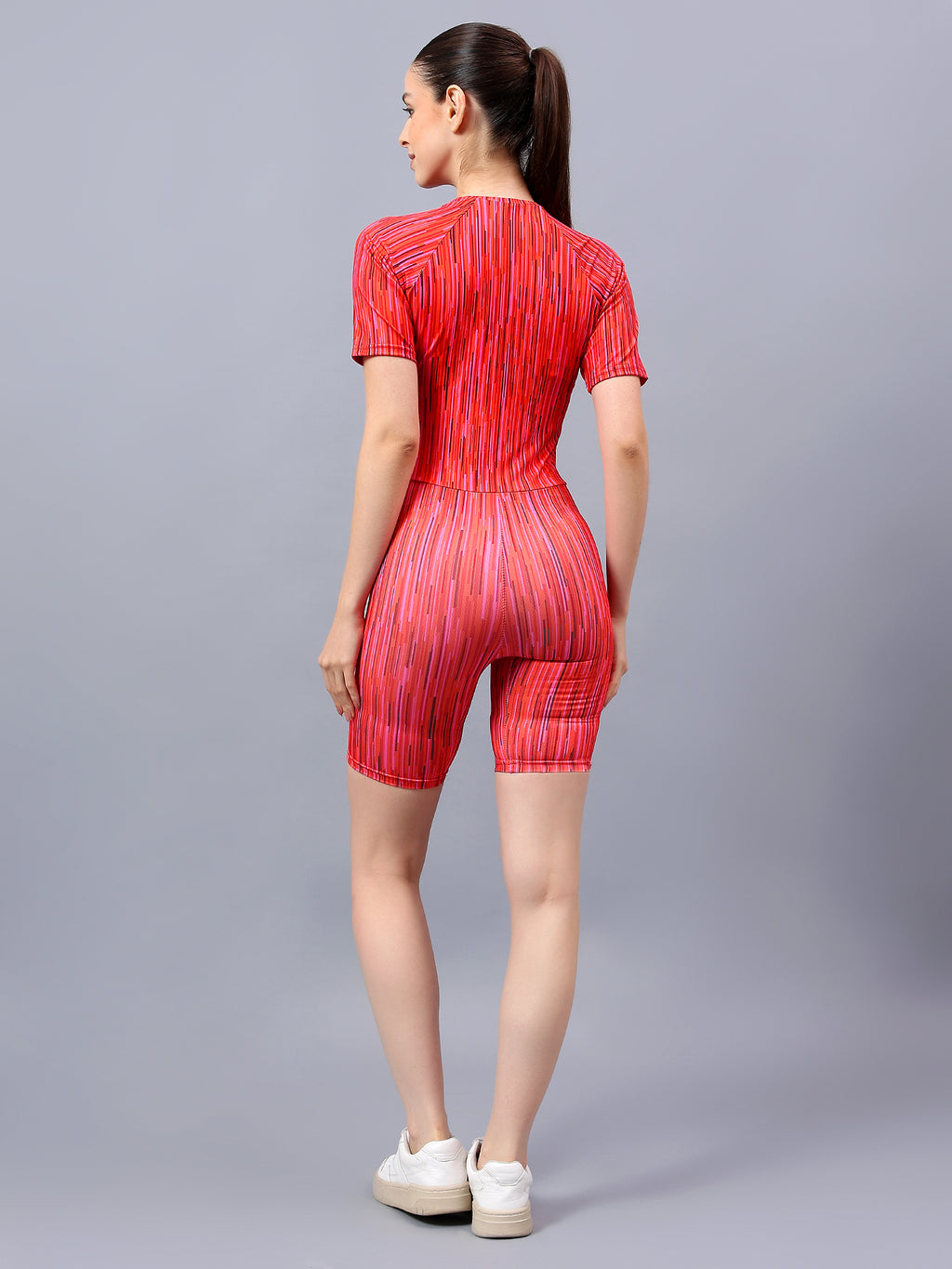 BYXOR Women's Skating Outfit Red – Three quarter side view
